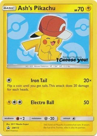 Ash's Pikachu — SM Black Star Promos