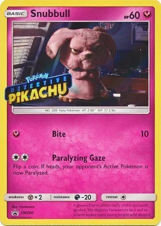 Snubbull Detective Pikachu Stamp — SM Black Star Promos