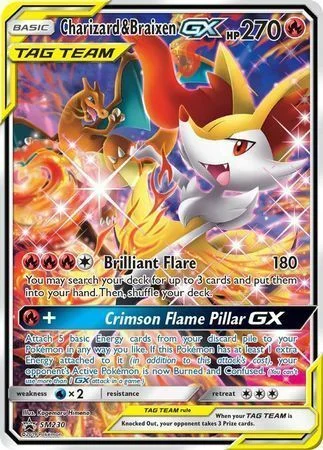 Charizard & Braixen GX — SM Black Star Promos