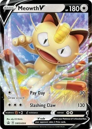 Meowth V — SWSH Black Star Promos