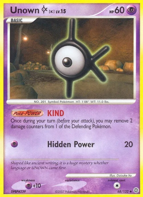 Unown [K] Lv.15 — Secret Wonders