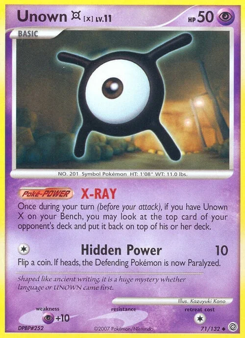 Unown [X] Lv.11 — Secret Wonders