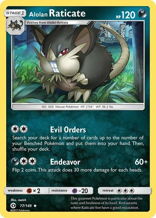 Alolan Raticate — Sun & Moon