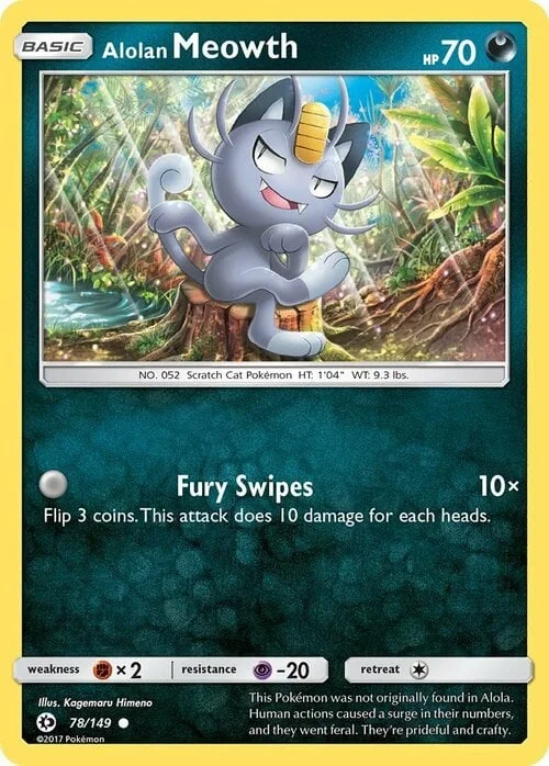 Alolan Meowth — Sun & Moon