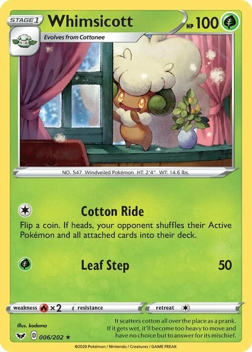 Whimsicott — Sword & Shield