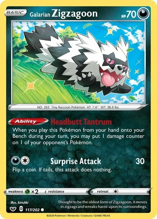 Galarian Zigzagoon — Sword & Shield
