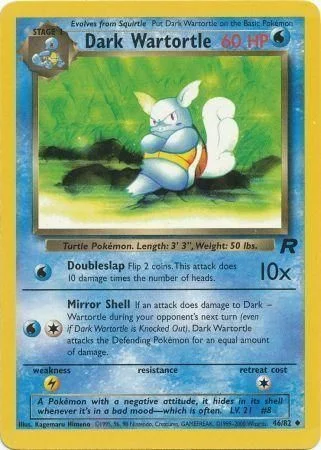 Dark Wartortle — Team Rocket