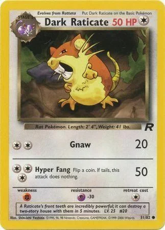 Dark Raticate — Team Rocket