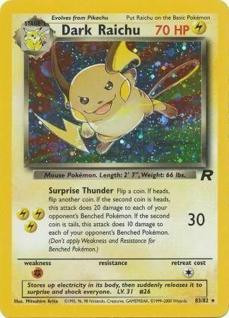 Dark Raichu — Team Rocket