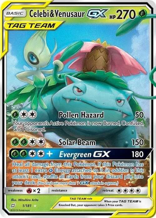 Celebi & Venusaur GX — Team Up