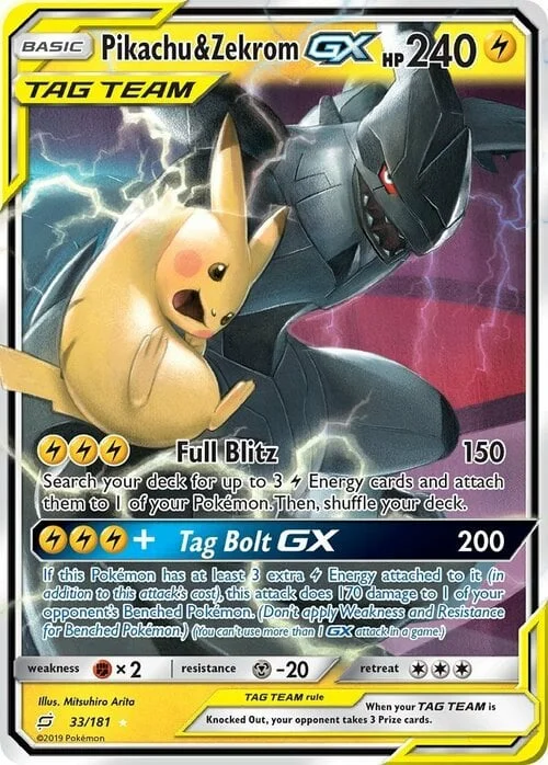 Pikachu & Zekrom GX — Team Up