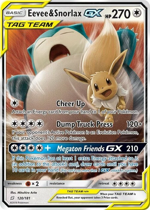 Eevee & Snorlax GX — Team Up