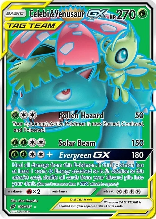 Celebi & Venusaur GX — Team Up