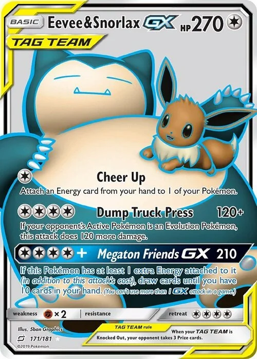 Eevee & Snorlax GX — Team Up