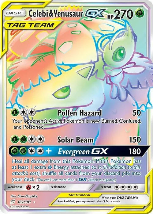 Celebi & Venusaur GX — Team Up
