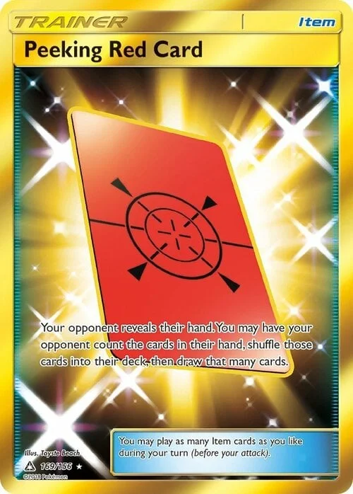 Peeking Red Card — Ultra Prism