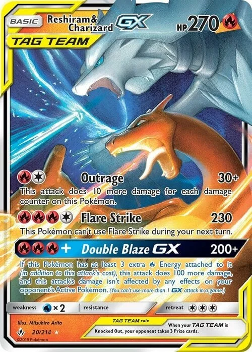 Reshiram & Charizard GX — Unbroken Bonds