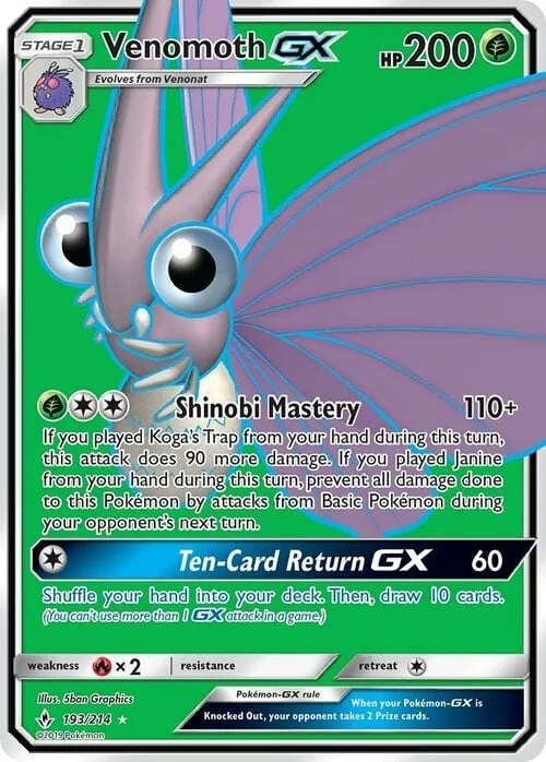 Venomoth GX — Unbroken Bonds