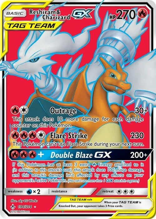 Reshiram & Charizard GX — Unbroken Bonds