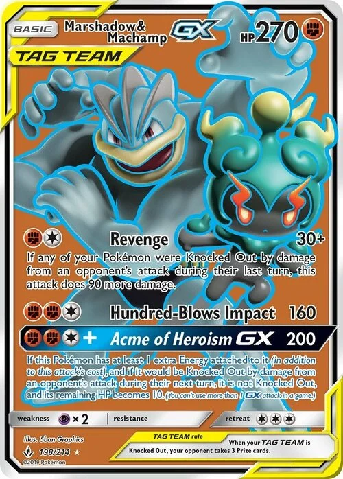 Marshadow & Machamp GX — Unbroken Bonds