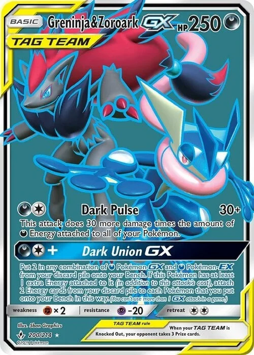 Greninja & Zoroark GX — Unbroken Bonds