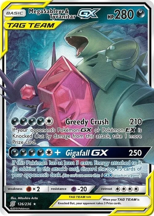Mega Sableye & Tyranitar GX — Unified Minds
