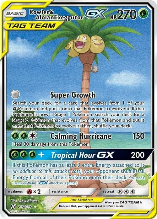 Rowlet & Alolan Exeggutor GX — Unified Minds