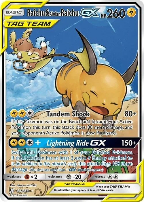 Raichu & Alolan Raichu GX — Unified Minds