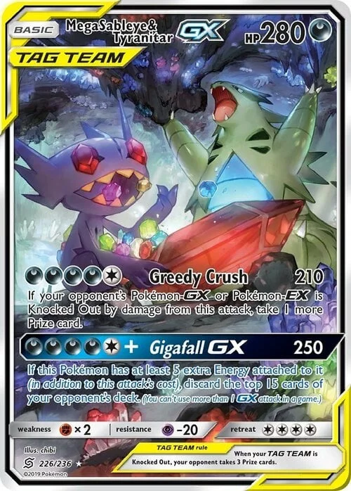 Mega Sableye & Tyranitar GX — Unified Minds