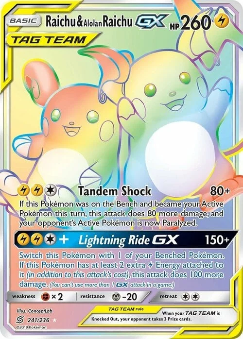 Raichu & Alolan Raichu GX — Unified Minds