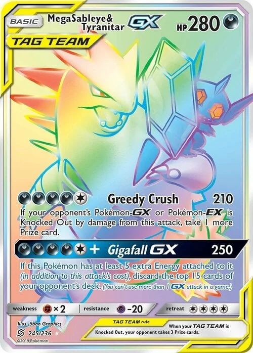 Mega Sableye & Tyranitar GX — Unified Minds