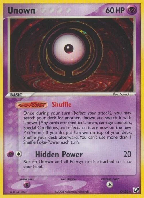 Unown [O] — Unown sub-set Unseen Forces