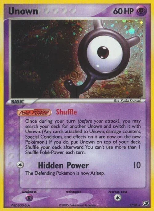 Unown [Y] — Unown sub-set Unseen Forces