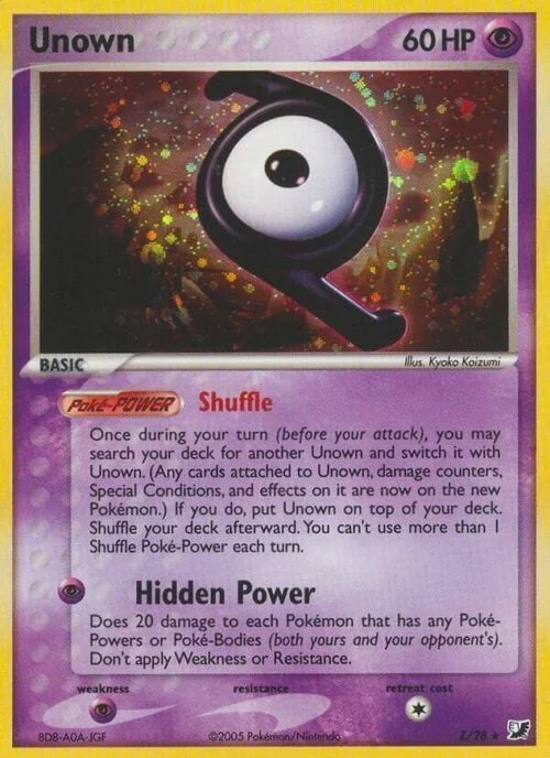 Unown [Z] — Unown sub-set Unseen Forces