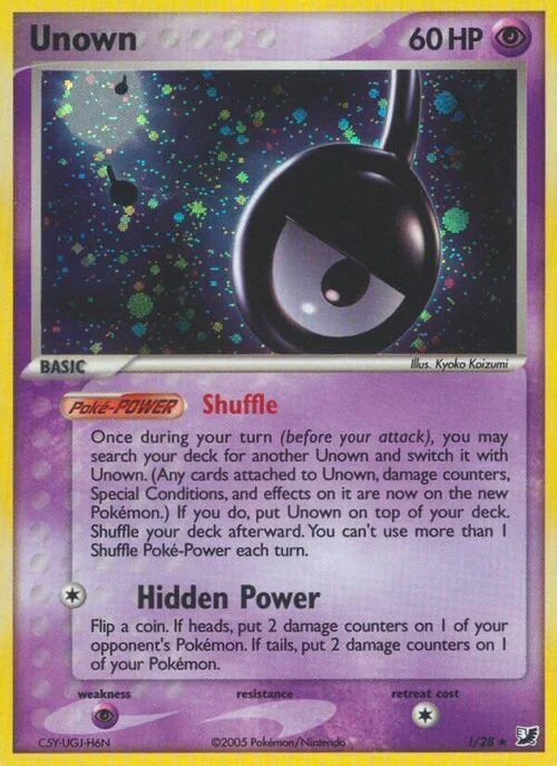 Unown [!] — Unown sub-set Unseen Forces