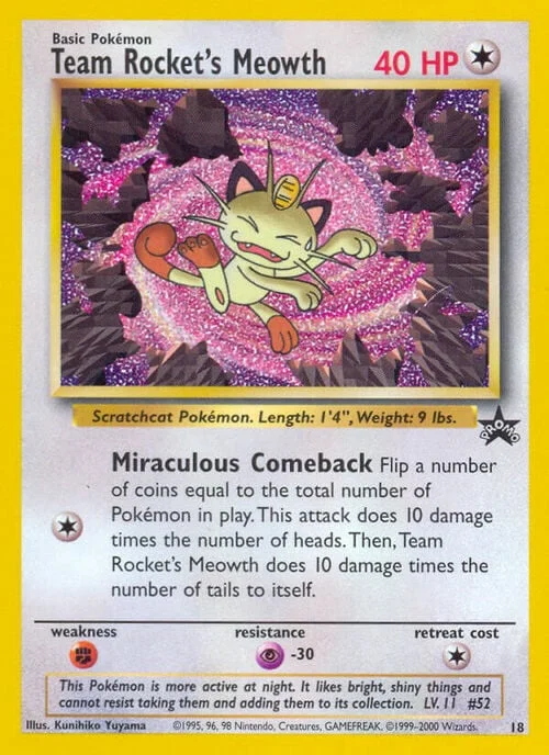 Team Rocket's Meowth — Wizards Black Star Promos