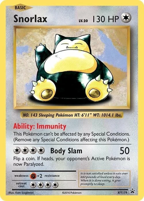Snorlax — XY Black Star Promos