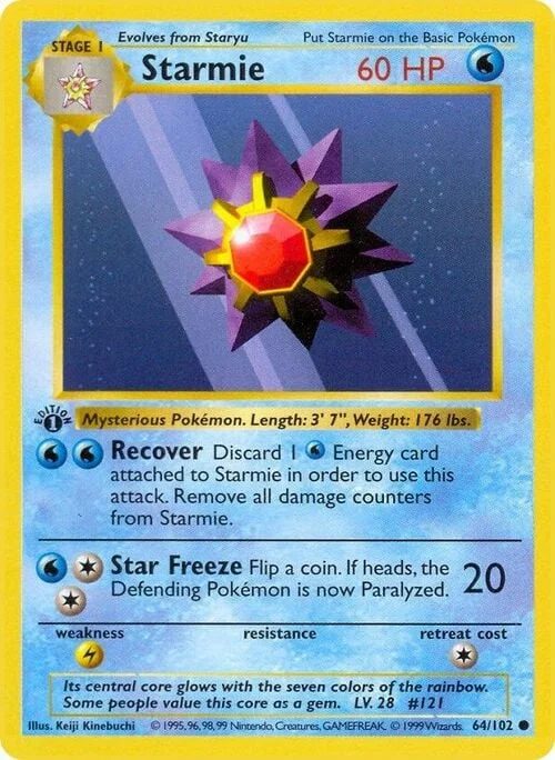 Starmie — Base Set Shadowless