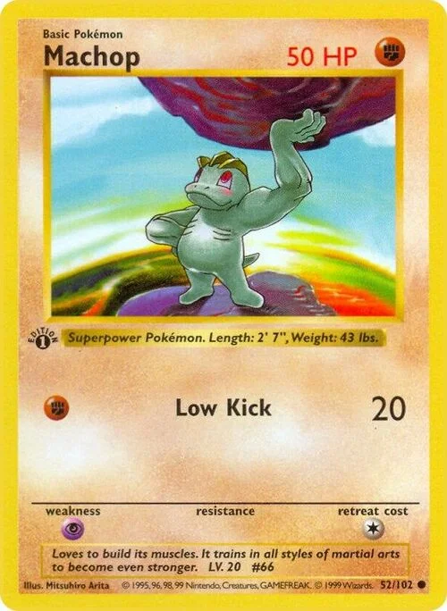 Machop — Base Set Shadowless