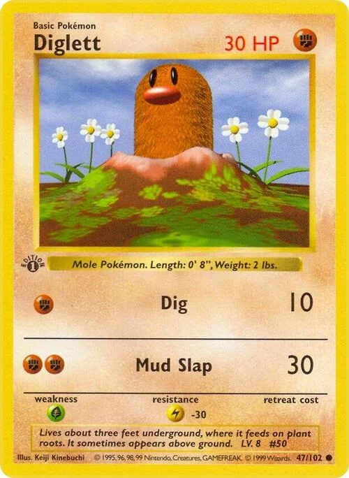 Diglett — Base Set Shadowless