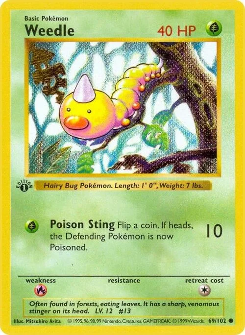 Weedle — Base Set Shadowless