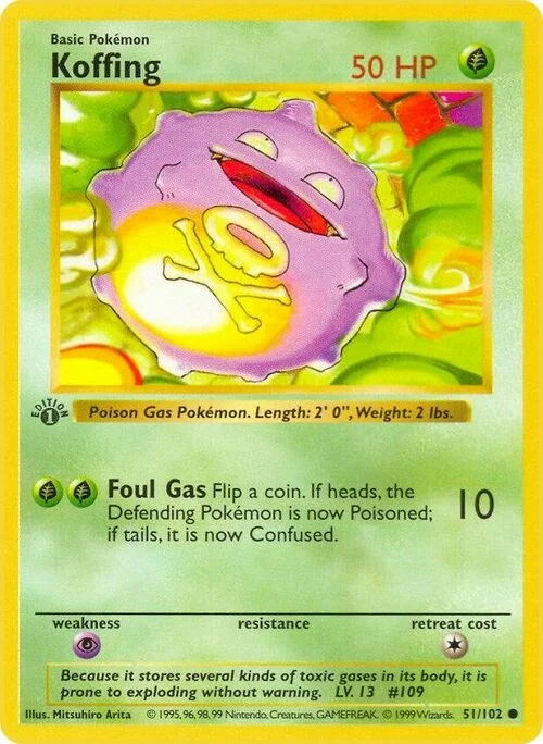 Koffing — Base Set Shadowless
