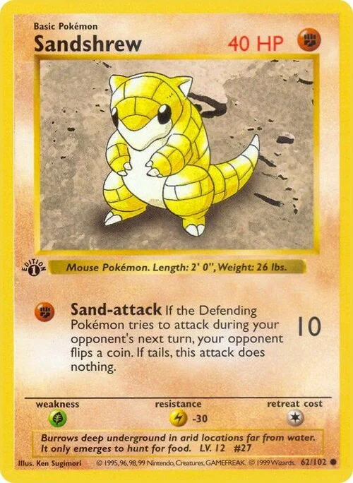 Sandshrew — Base Set Shadowless