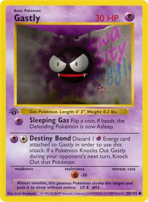 Gastly — Base Set Shadowless