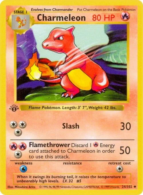 Charmeleon — Base Set Shadowless