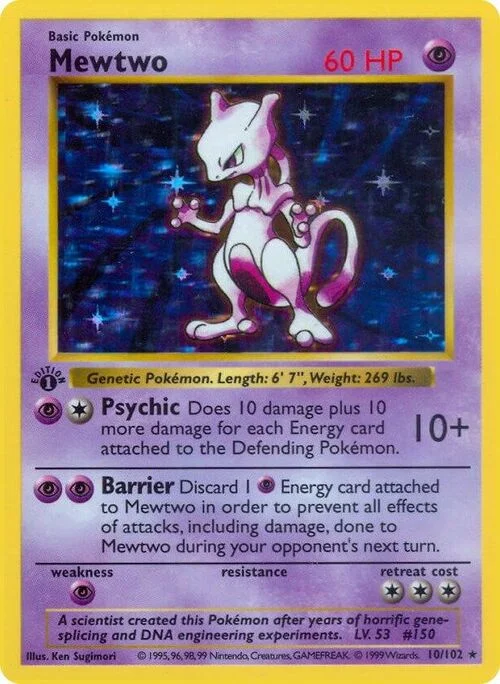 Mewtwo — Base Set Shadowless