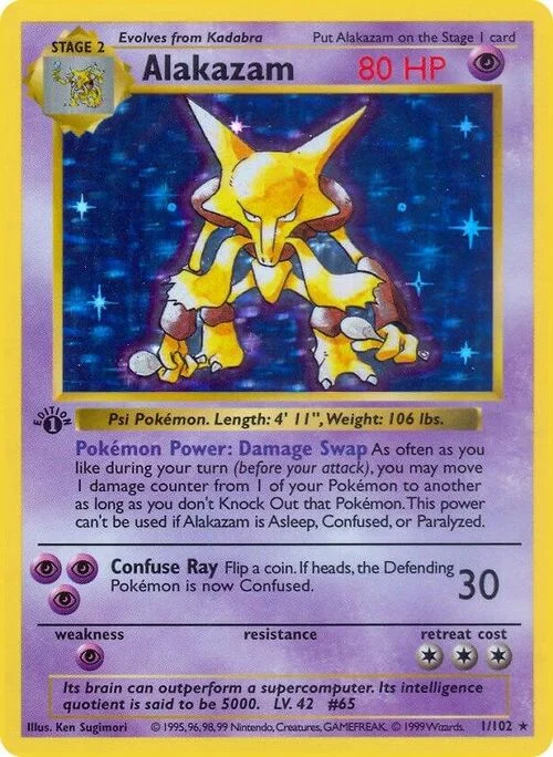 Alakazam — Base Set Shadowless
