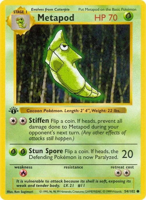 Metapod — Base Set Shadowless