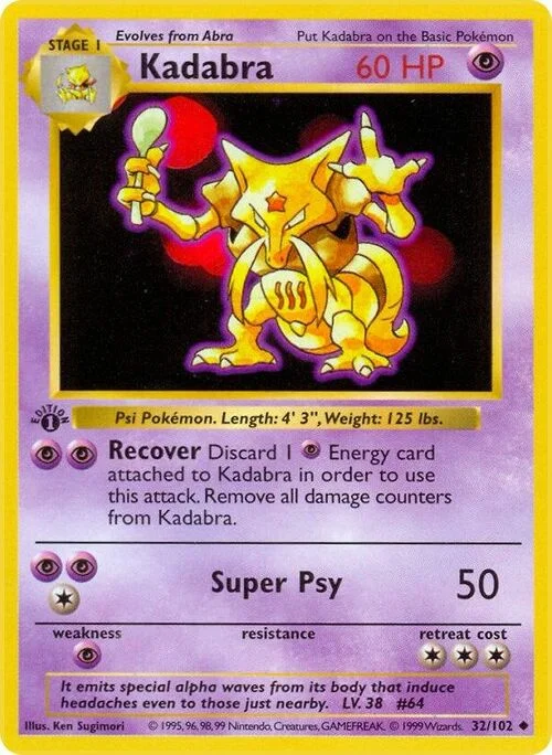 Kadabra — Base Set Shadowless