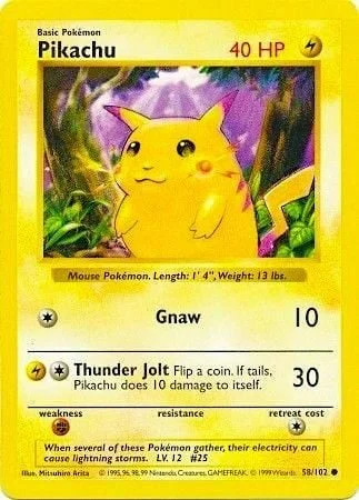 Pikachu — Base Set Shadowless
